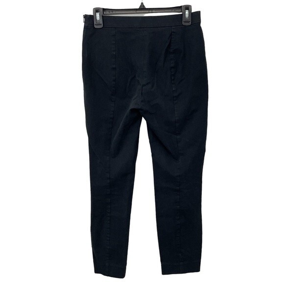 Everlane The Side Zip Stretch Pull On Cotton Black Pants Ankle Crop Size 6 - Picture 2 of 8
